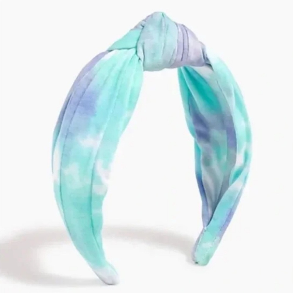 J. Crew Aqua Blue Tie dye headband NWOT